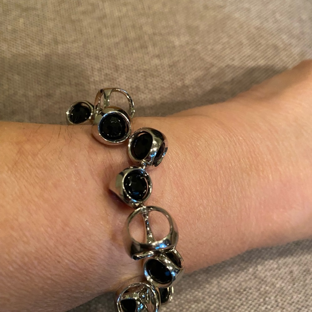 Di Modolo Linked by Love Heart sterling silver bracelet.